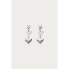  მინიმალისტური ჩამოსაშლელი საყურეები გულებითა და კრისტალებით